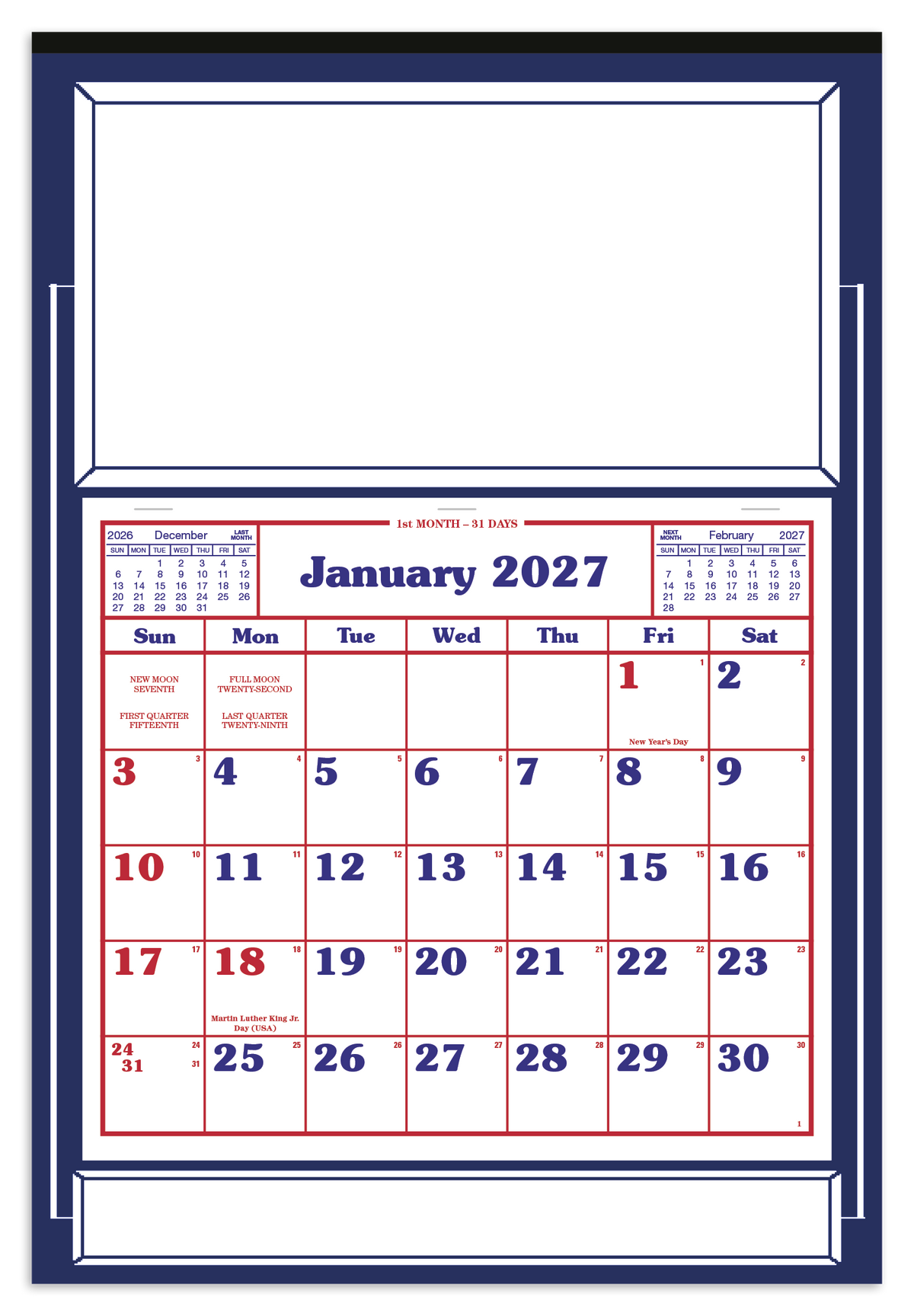 Custom logo Apron Calendar