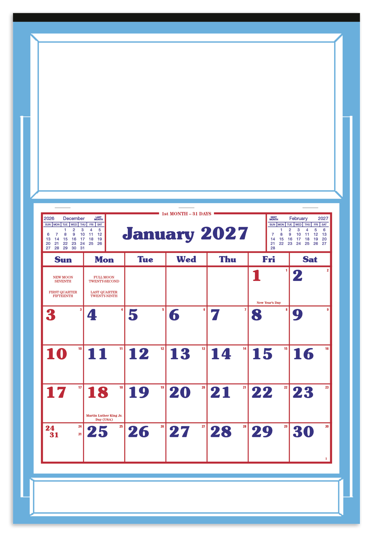 Custom logo Apron Calendar
