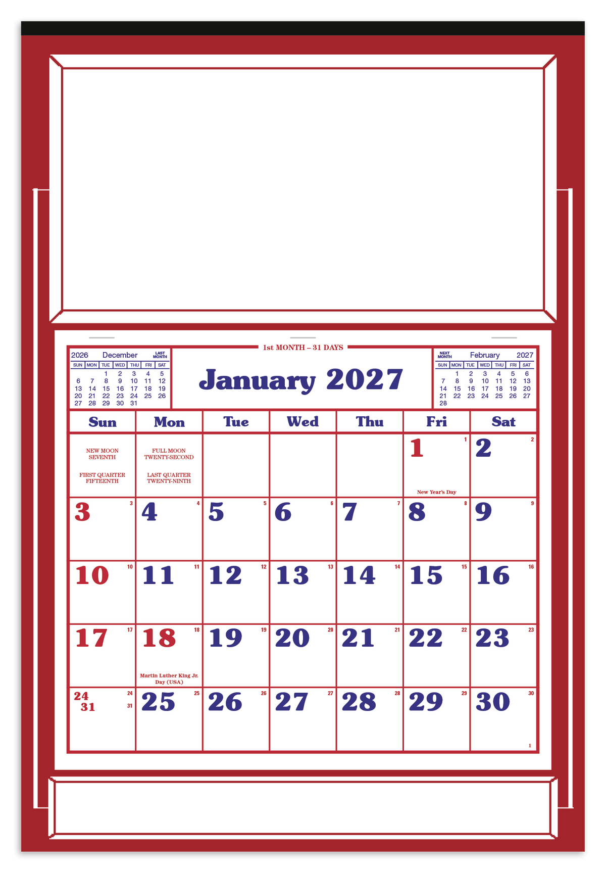 Custom logo Apron Calendar
