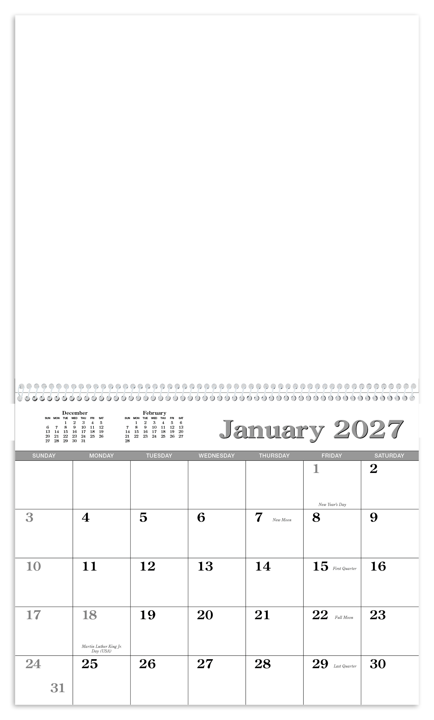 Custom Single Image Appointment Calendar