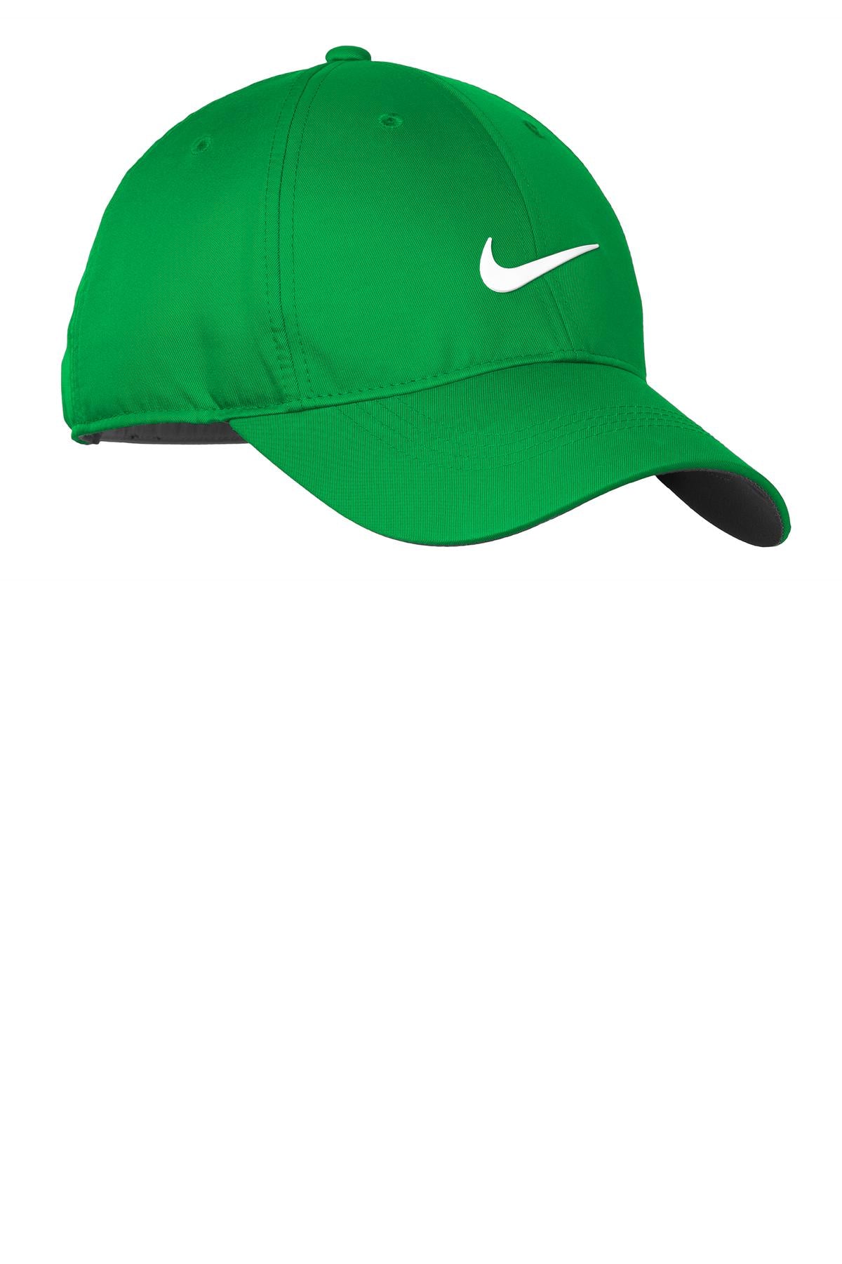 Custom logo Nike Dri-FIT Swoosh Front Cap. 548533 in Lucky Green/ White