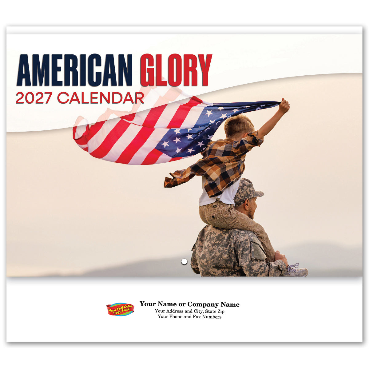 Full Color American Glory Spiral Wall Calendar