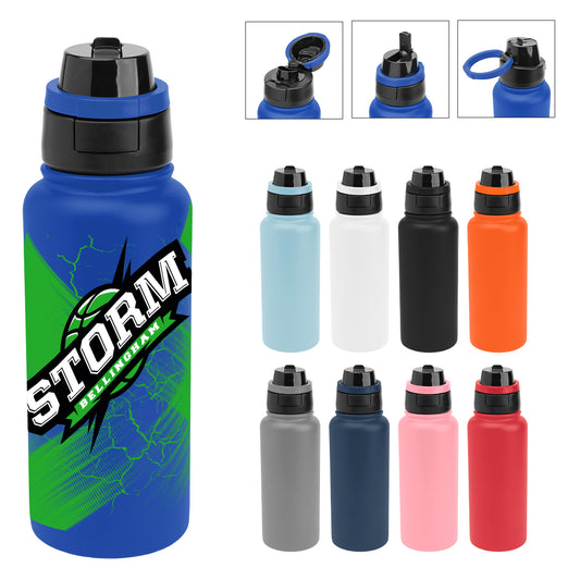 Custom logo 32 Oz. Full Color Pop Sip & Chug Recycled Stainless Steel Bottle