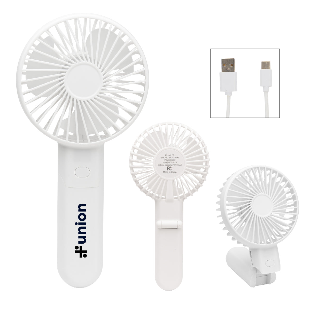 Bend & Snap Rechargeable Fan Power Bank