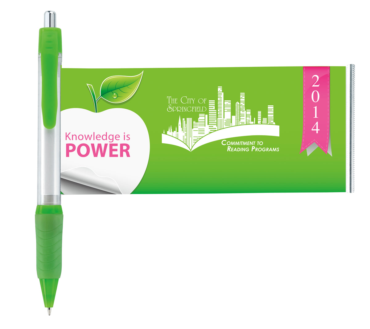 Custom logo Grip Banner Pen