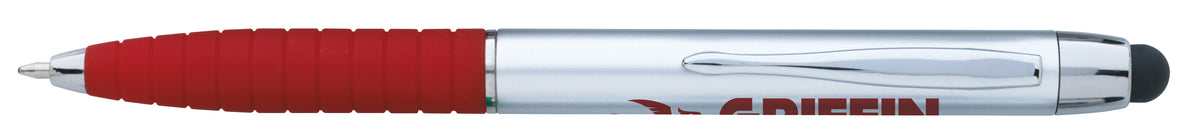 Custom logo Silver Cool Grip Stylus RABS Pen