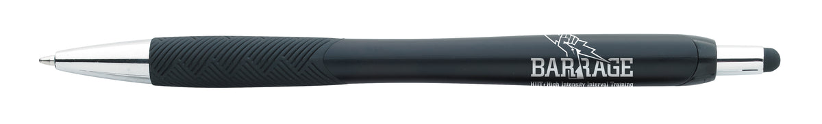 Custom logo Metallic Pattern Grip Stylus Pen