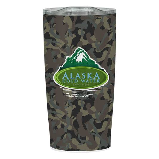 Custom logo 20 Oz. Full Color Marshland Camo Himalayan Tumbler