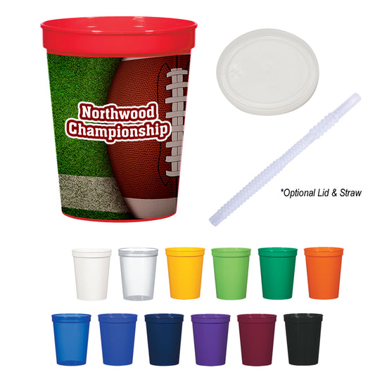 Custom logo 16 Oz. Full Color Big Game Stadium Cup