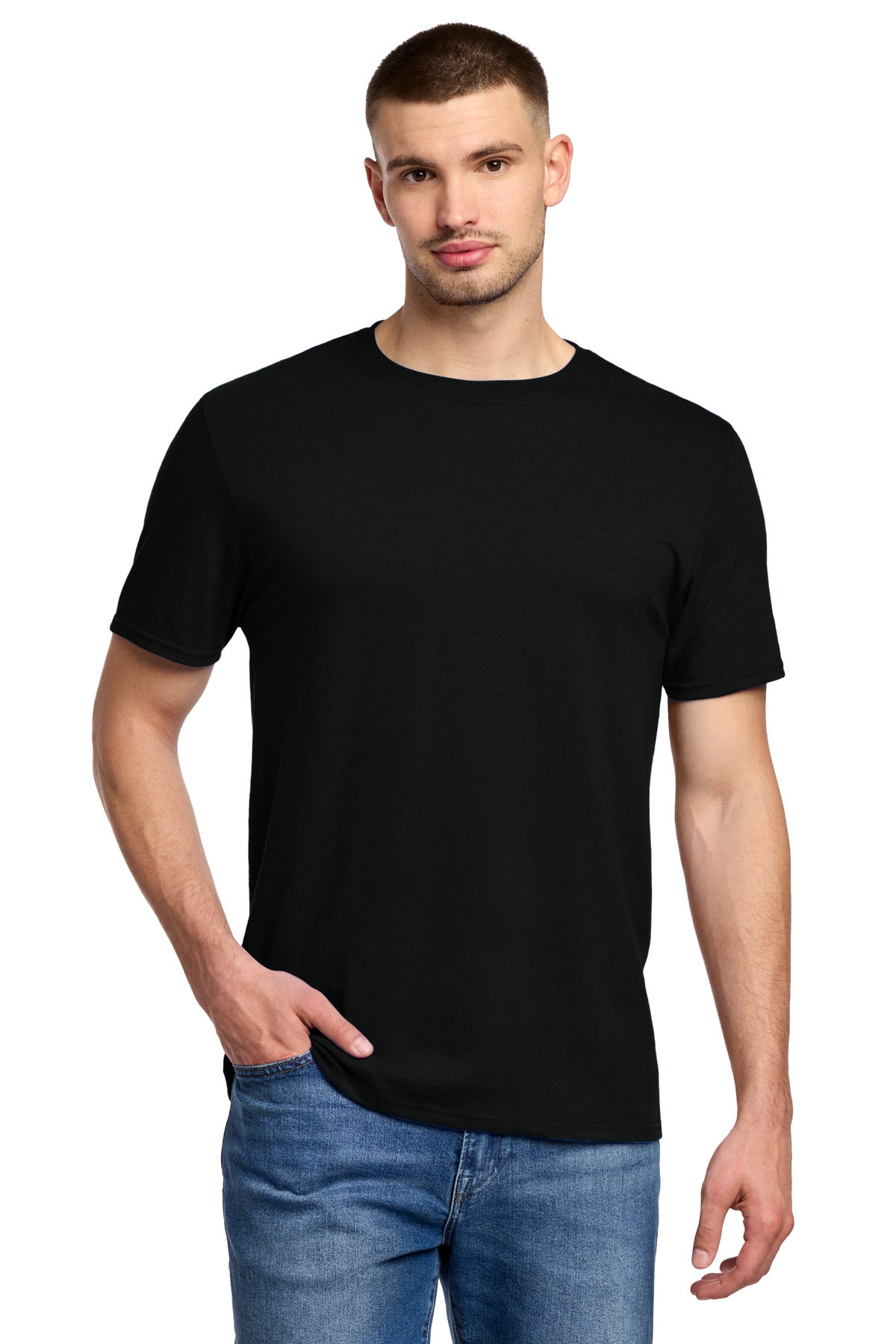 Custom logo Jerzees® Premium Blend Ring Spun T-Shirt 560M in Black Ink