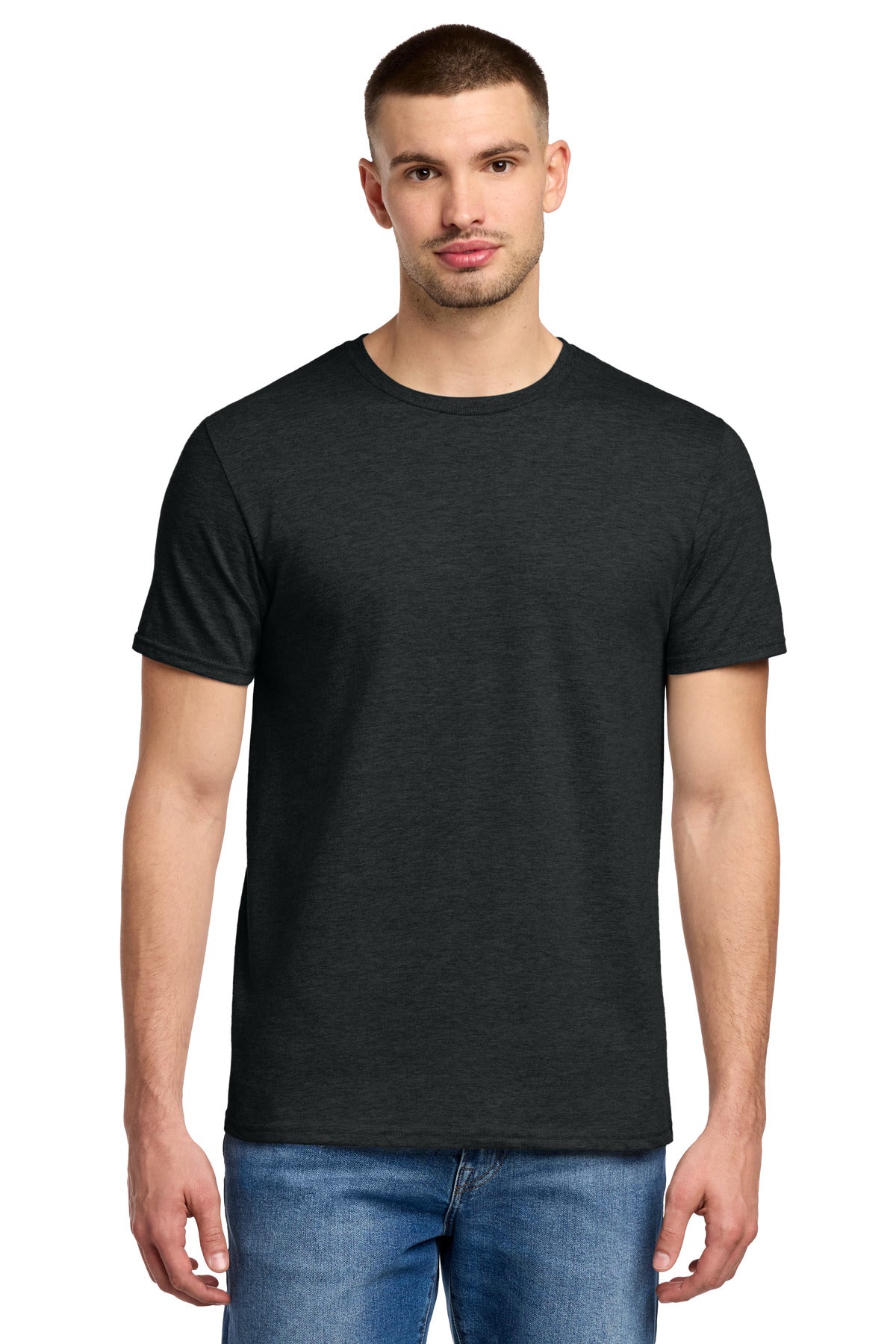 Custom logo Jerzees® Premium Blend Ring Spun T-Shirt 560M in Black Ink Heather