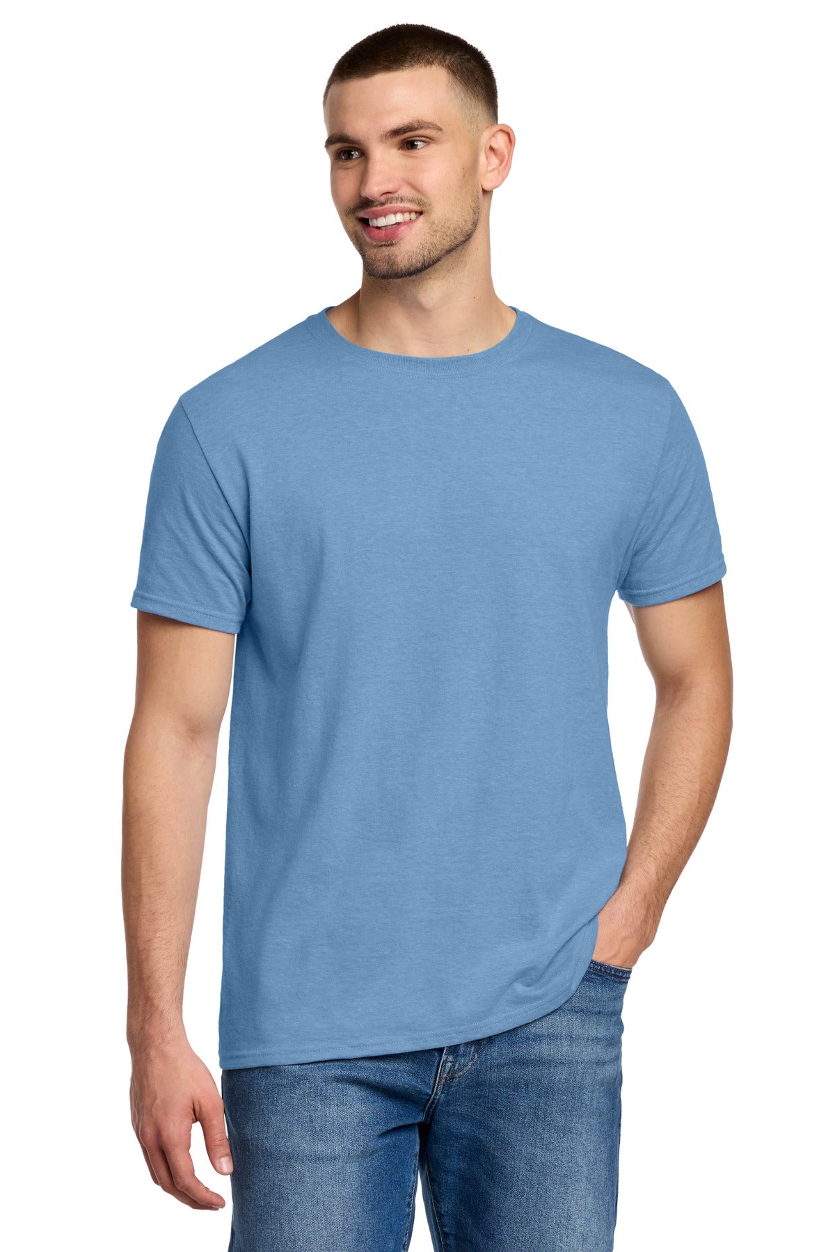 Custom logo Jerzees® Premium Blend Ring Spun T-Shirt 560M in Carolina Heather