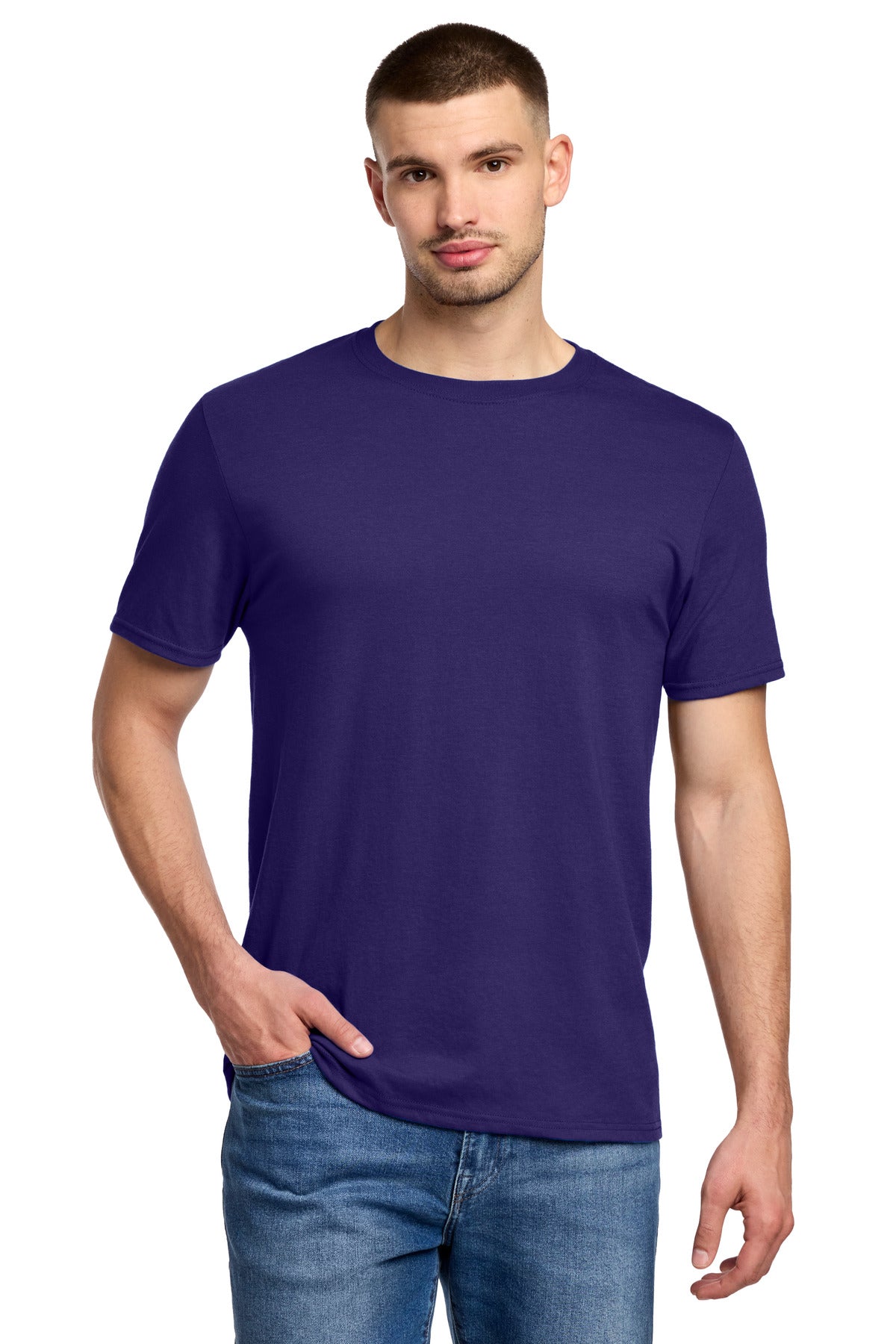 Custom logo Jerzees® Premium Blend Ring Spun T-Shirt 560M in Deep Purple