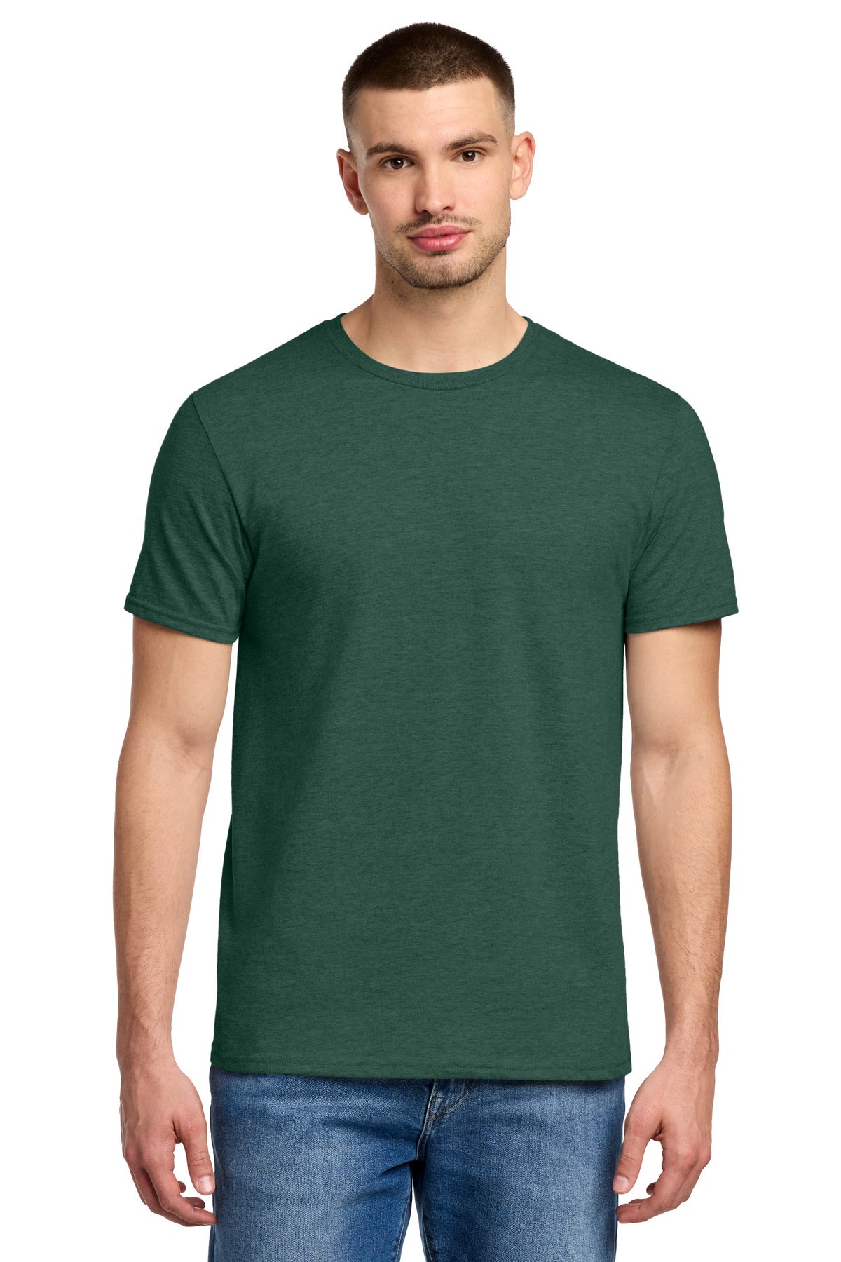 Custom logo Jerzees® Premium Blend Ring Spun T-Shirt 560M in Forest Green Heather