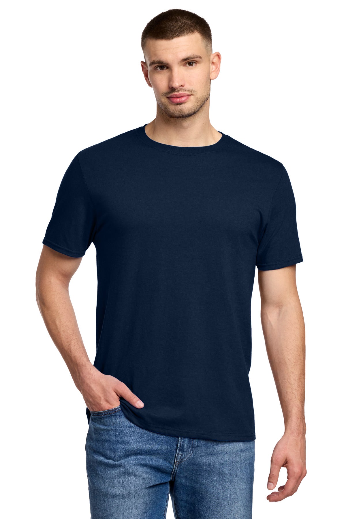 Custom logo Jerzees® Premium Blend Ring Spun T-Shirt 560M in J.Navy