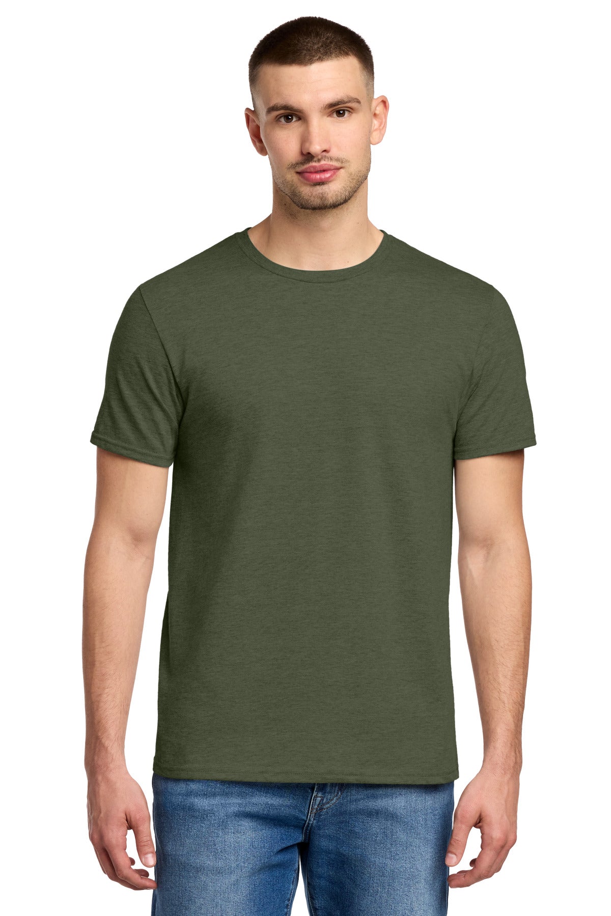 Custom logo Jerzees® Premium Blend Ring Spun T-Shirt 560M in Military Green Heather