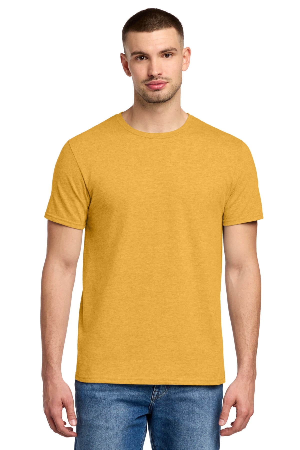 Custom logo Jerzees® Premium Blend Ring Spun T-Shirt 560M in Mustard Heather