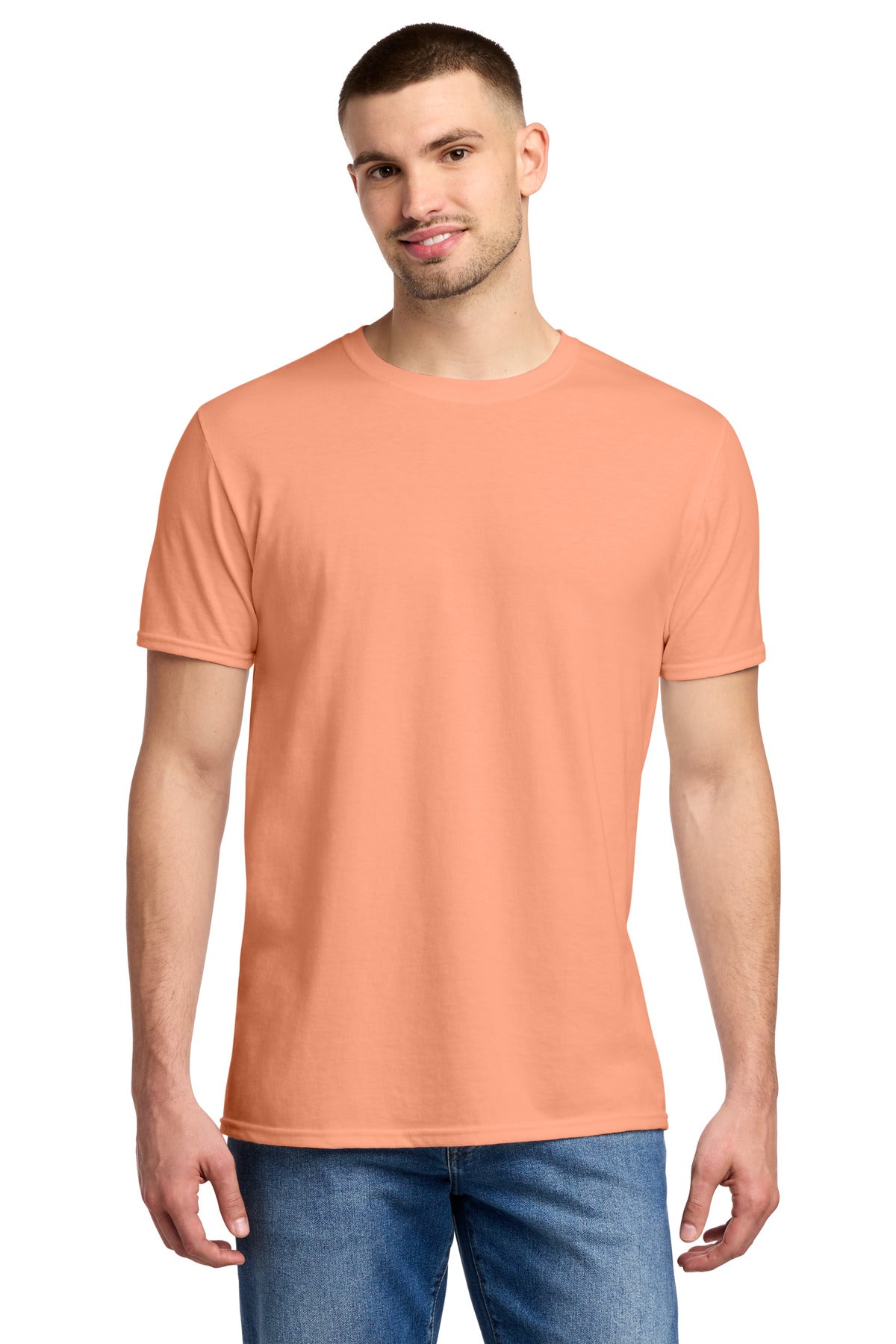 Custom logo Jerzees® Premium Blend Ring Spun T-Shirt 560M in Peach