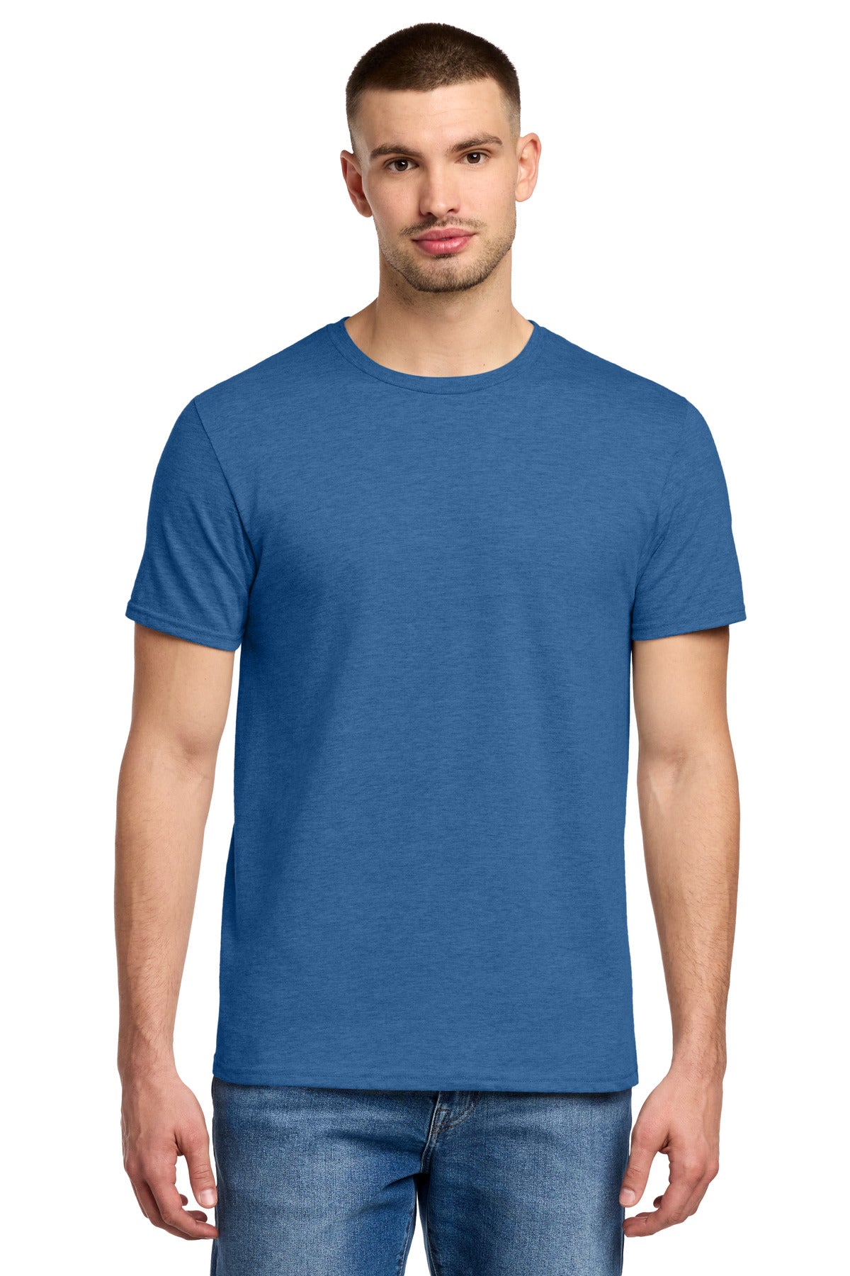 Custom logo Jerzees® Premium Blend Ring Spun T-Shirt 560M in Retro Heather Royal