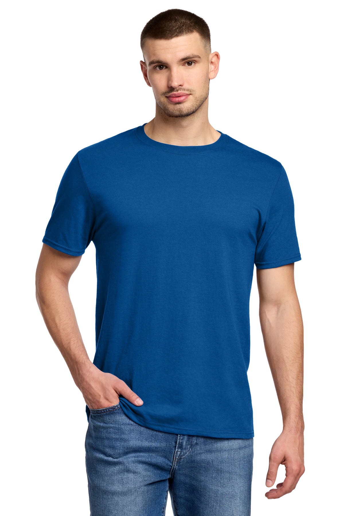 Custom logo Jerzees® Premium Blend Ring Spun T-Shirt 560M in Royal