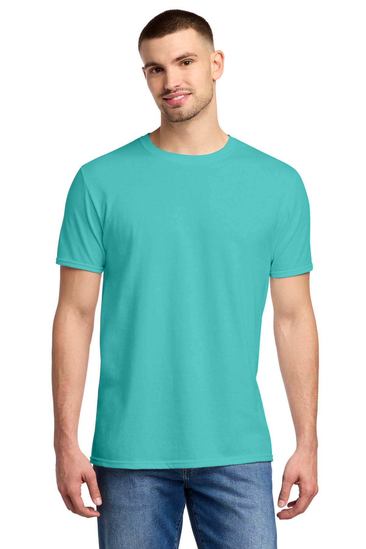 Custom logo Jerzees® Premium Blend Ring Spun T-Shirt 560M in Scuba Blue