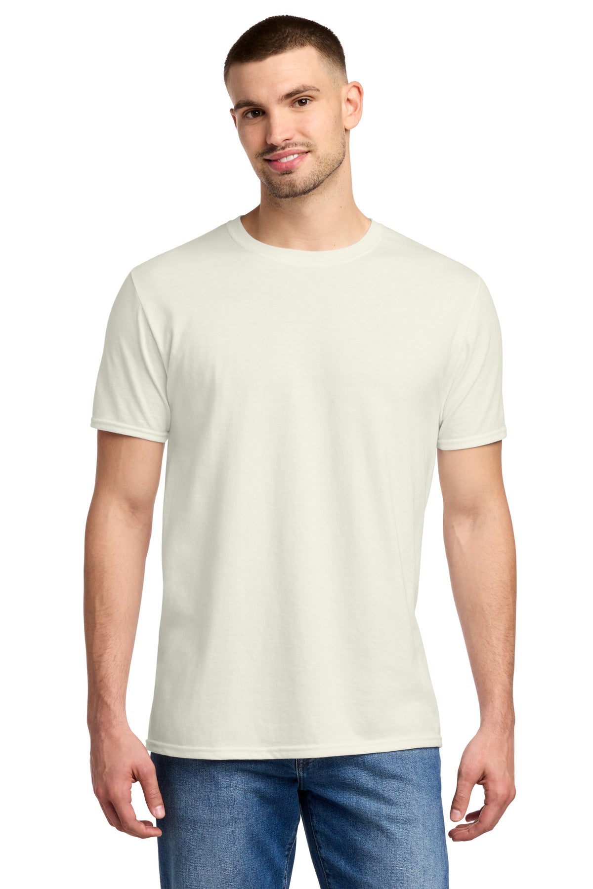 Custom logo Jerzees® Premium Blend Ring Spun T-Shirt 560M in Sweet Cream Heather