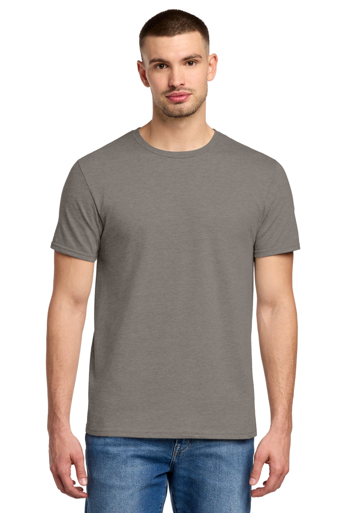Custom logo Jerzees® Premium Blend Ring Spun T-Shirt 560M in Taupe Heather