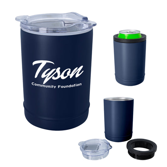 Custom logo 2-In-1 Copper Insulated Beverage Holder And Tumbler