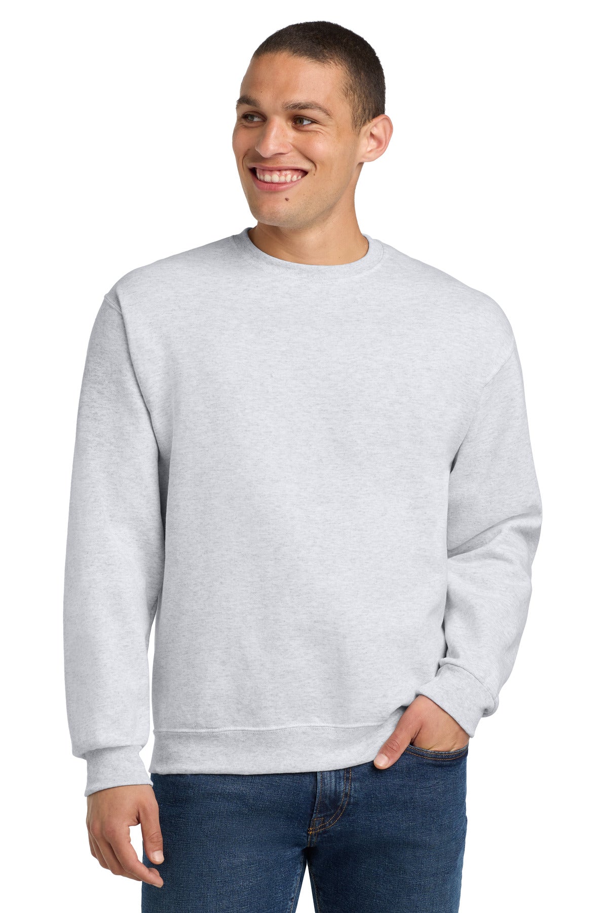 Custom logo Jerzees® - NuBlend® Crewneck Sweatshirt.  562M in Ash