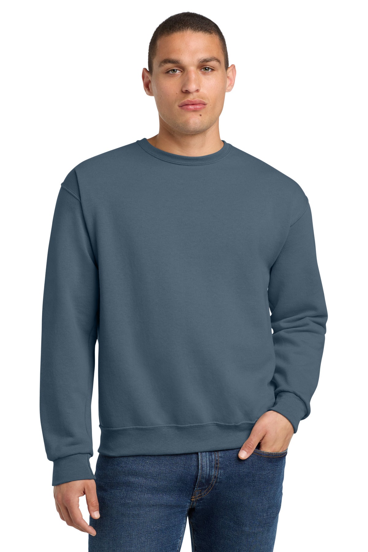 Custom logo Jerzees® - NuBlend® Crewneck Sweatshirt.  562M in Denim
