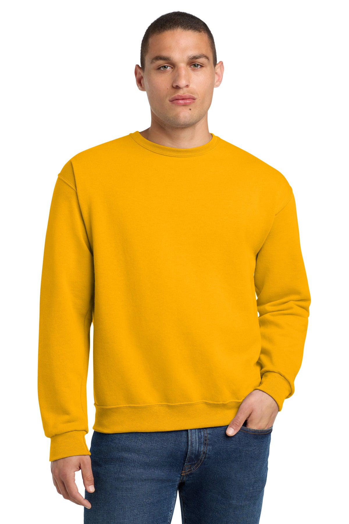 Custom logo Jerzees® - NuBlend® Crewneck Sweatshirt.  562M in Gold