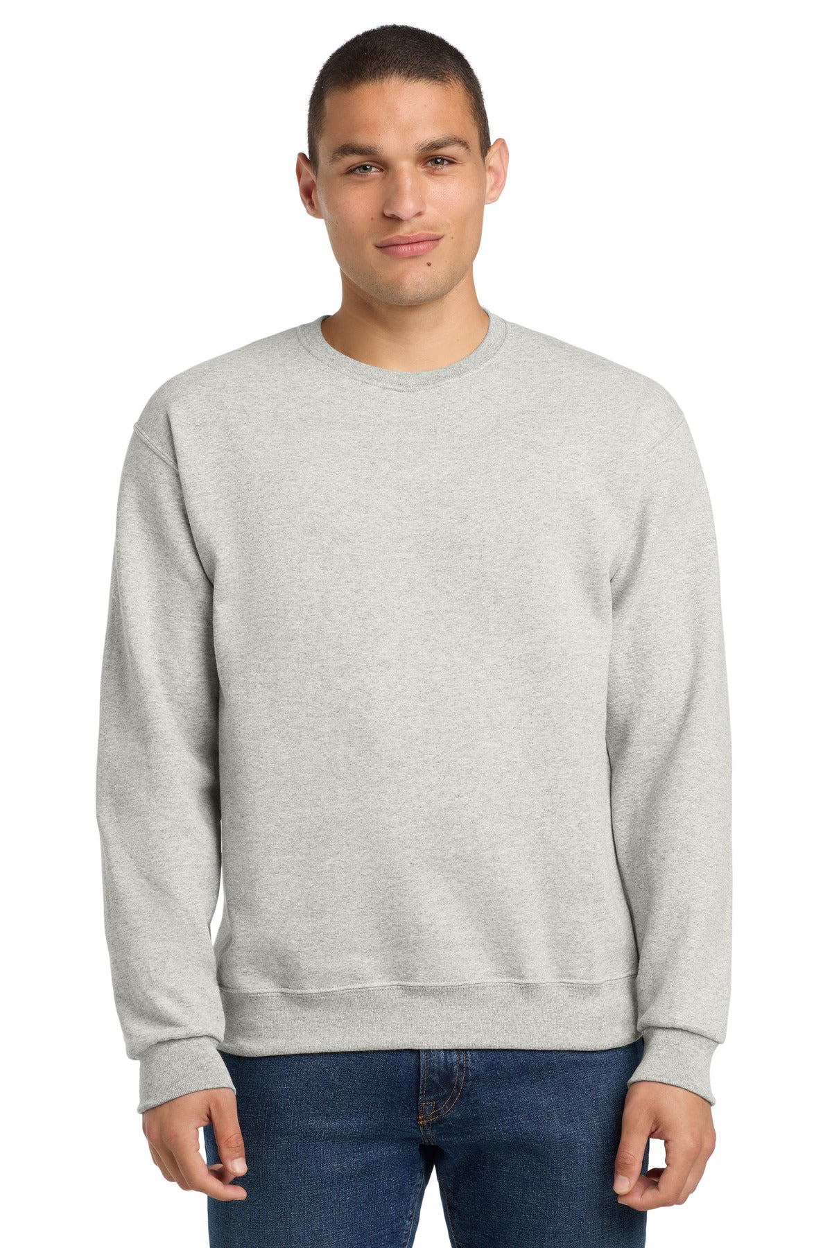 Custom logo Jerzees® - NuBlend® Crewneck Sweatshirt.  562M in Oatmeal Heather
