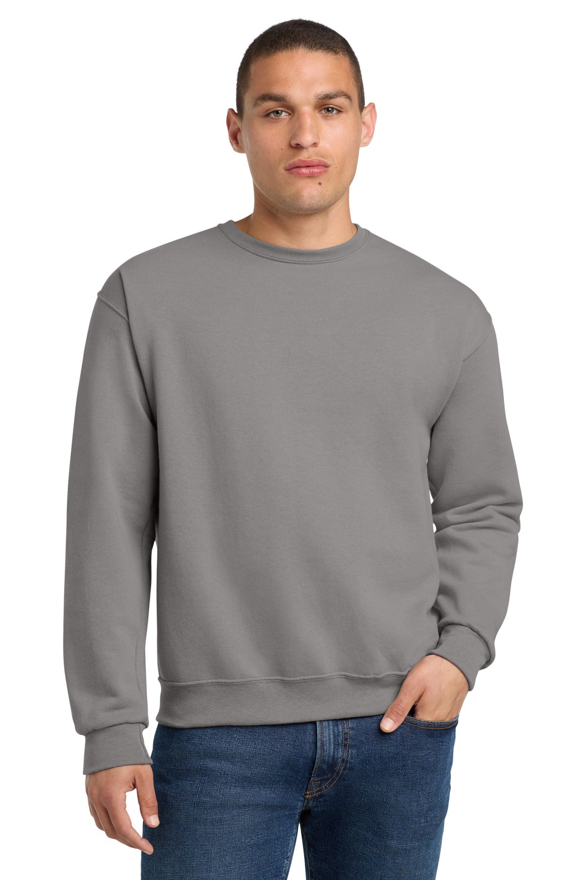 Custom logo Jerzees® - NuBlend® Crewneck Sweatshirt.  562M in Rock