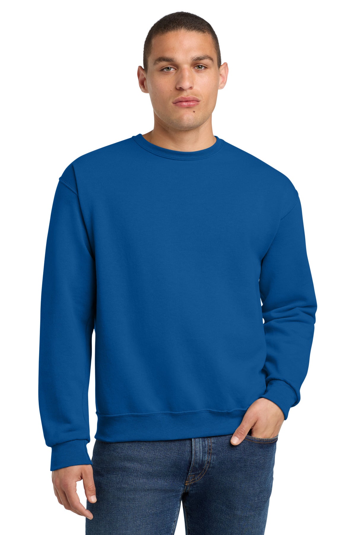 Custom logo Jerzees® - NuBlend® Crewneck Sweatshirt.  562M in Royal