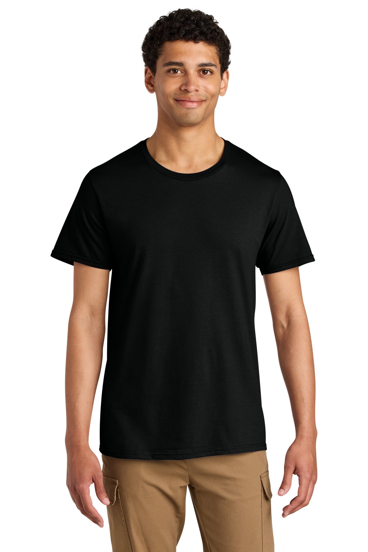 Custom logo Jerzees® Unisex Premium Combed Ring Spun Cotton Tee 570M in Black Ink