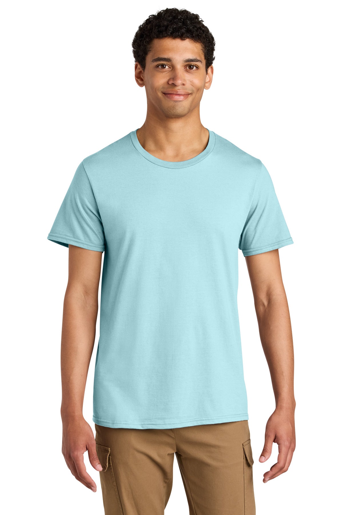 Custom logo Jerzees® Unisex Premium Combed Ring Spun Cotton Tee 570M in Breezy Blue