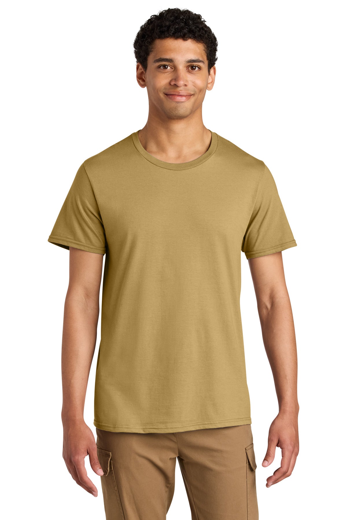 Custom logo Jerzees® Unisex Premium Combed Ring Spun Cotton Tee 570M in Butterscotch