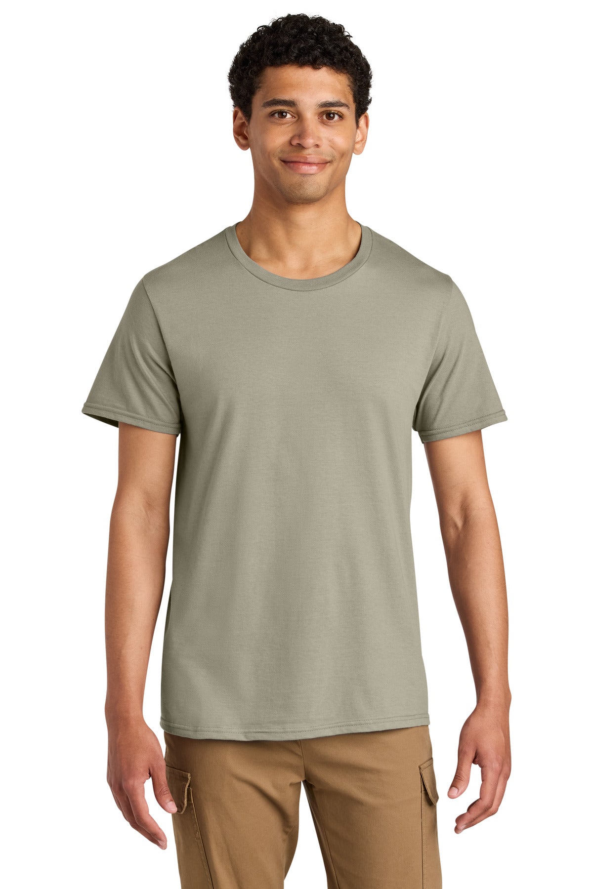 Custom logo Jerzees® Unisex Premium Combed Ring Spun Cotton Tee 570M in Clay