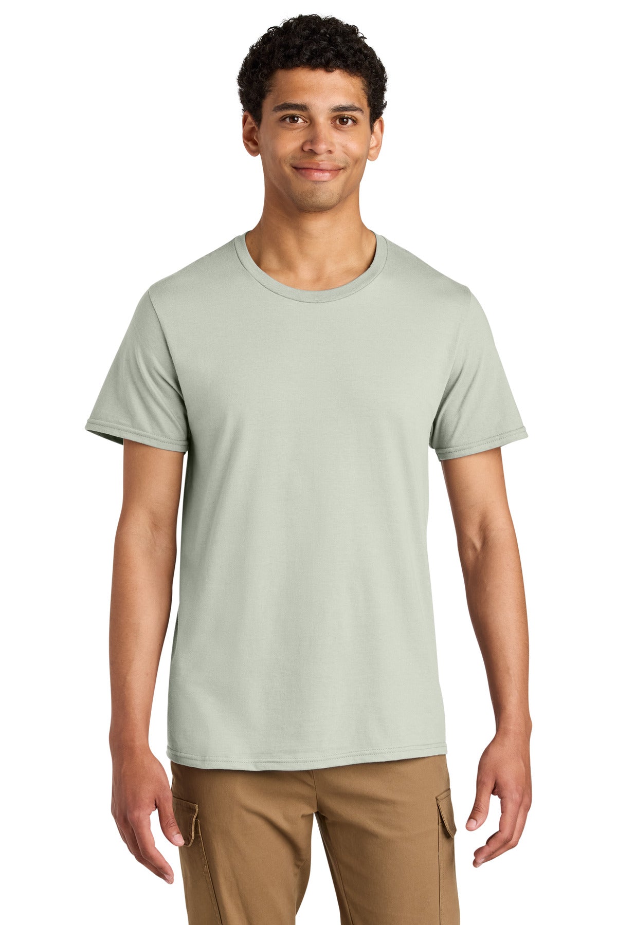 Custom logo Jerzees® Unisex Premium Combed Ring Spun Cotton Tee 570M in Limestone