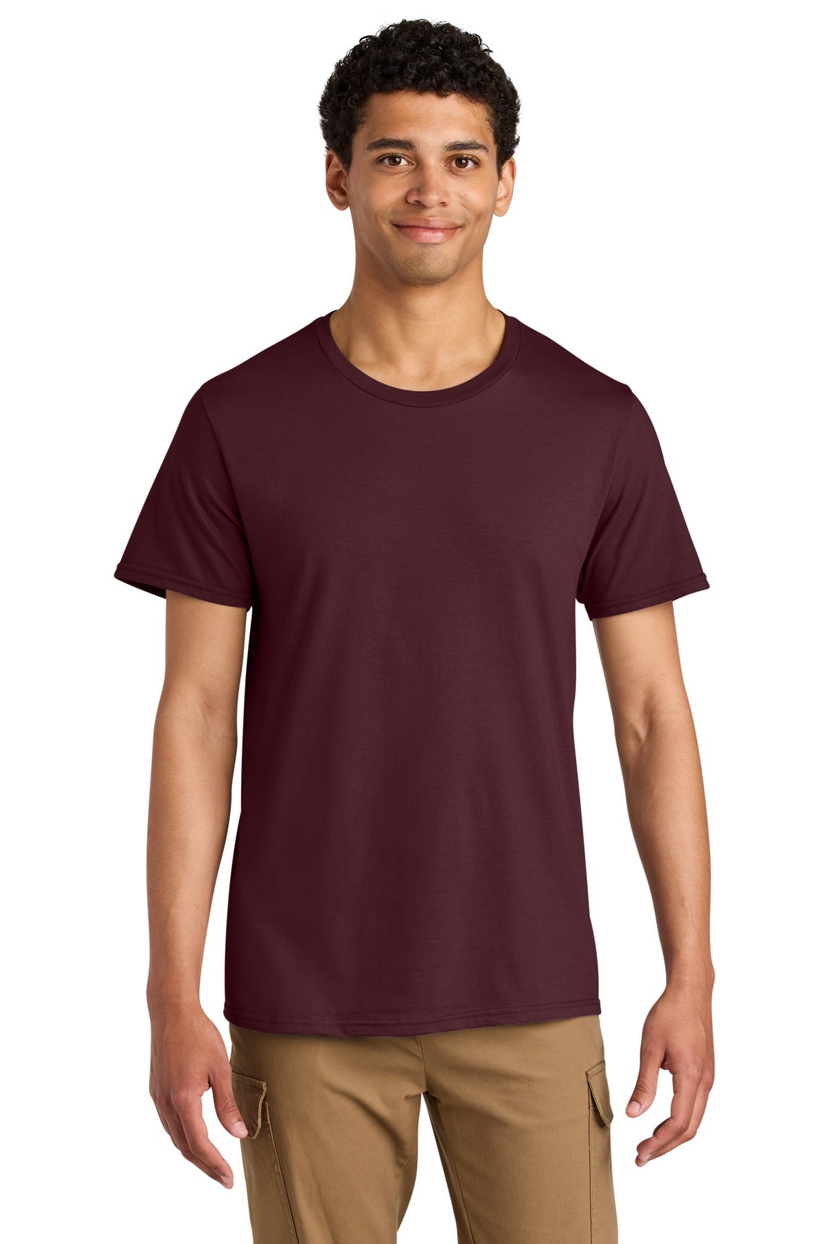 Custom logo Jerzees® Unisex Premium Combed Ring Spun Cotton Tee 570M in Maroon