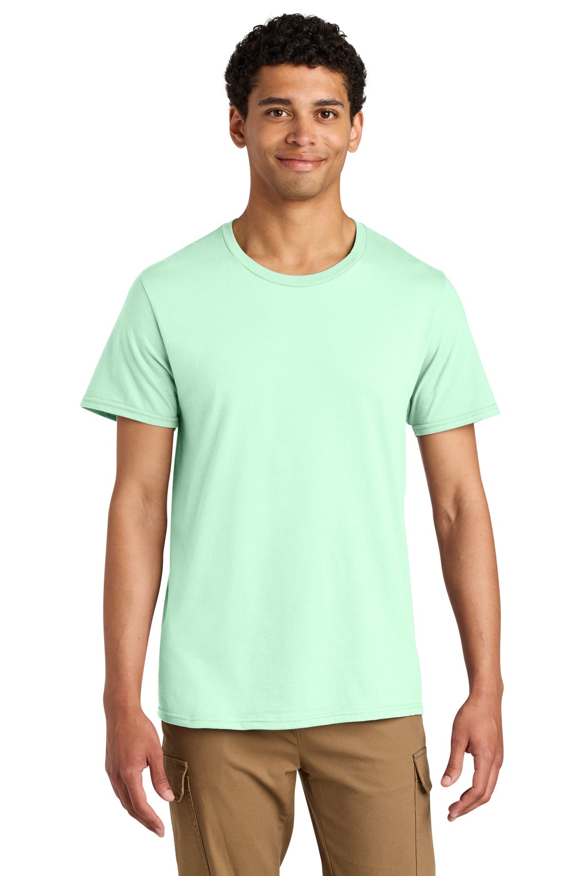 Custom logo Jerzees® Unisex Premium Combed Ring Spun Cotton Tee 570M in Mint To Be