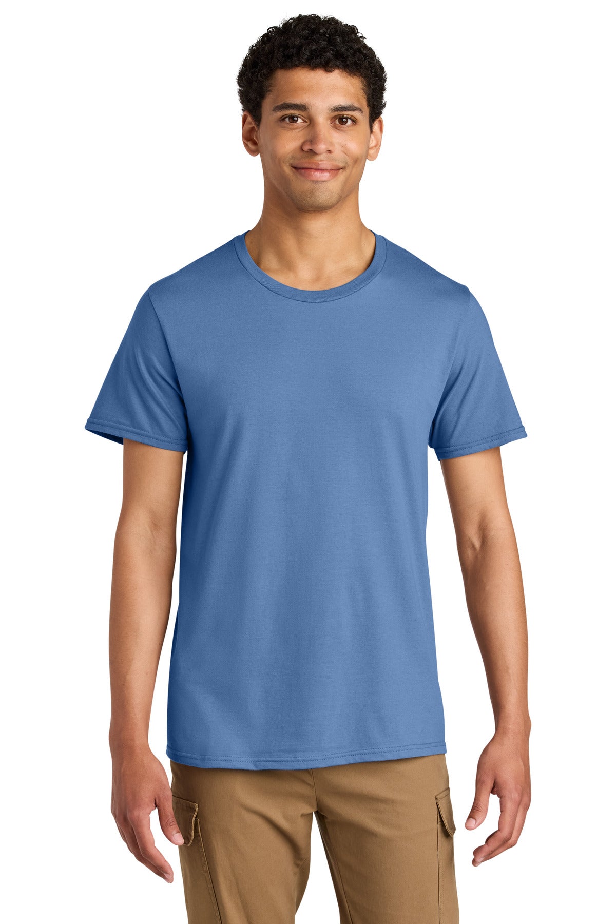 Custom logo Jerzees® Unisex Premium Combed Ring Spun Cotton Tee 570M in Periwinkle Blue
