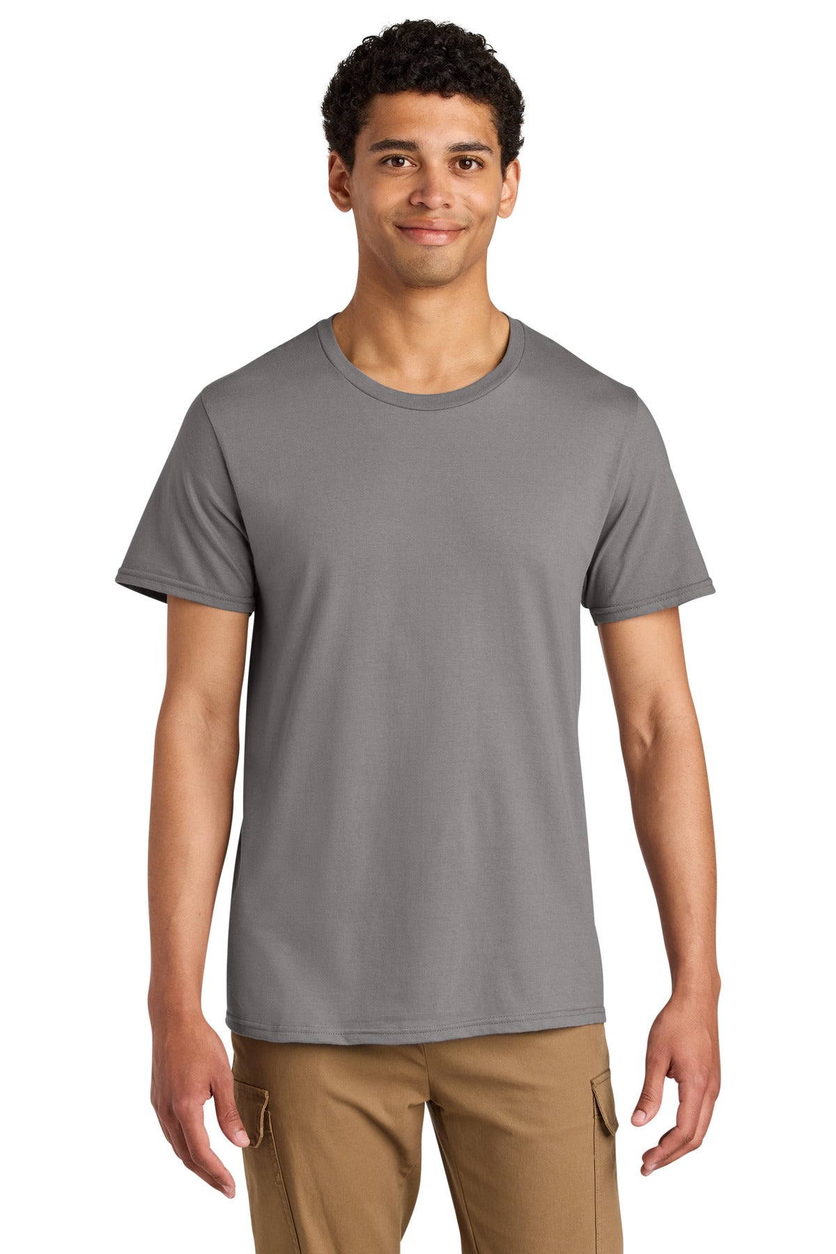 Custom logo Jerzees® Unisex Premium Combed Ring Spun Cotton Tee 570M in Rock
