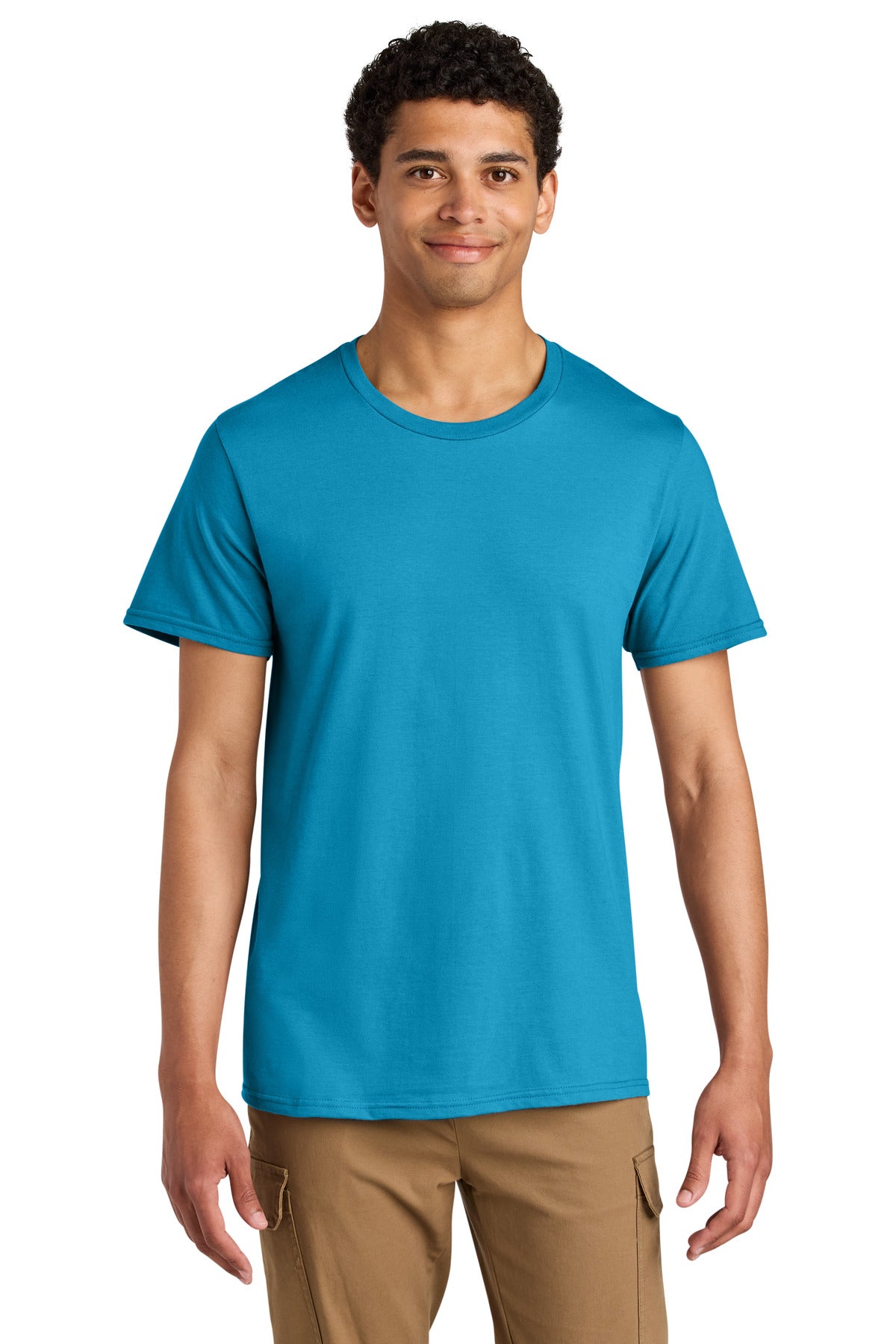 Custom logo Jerzees® Unisex Premium Combed Ring Spun Cotton Tee 570M in Soul Blue