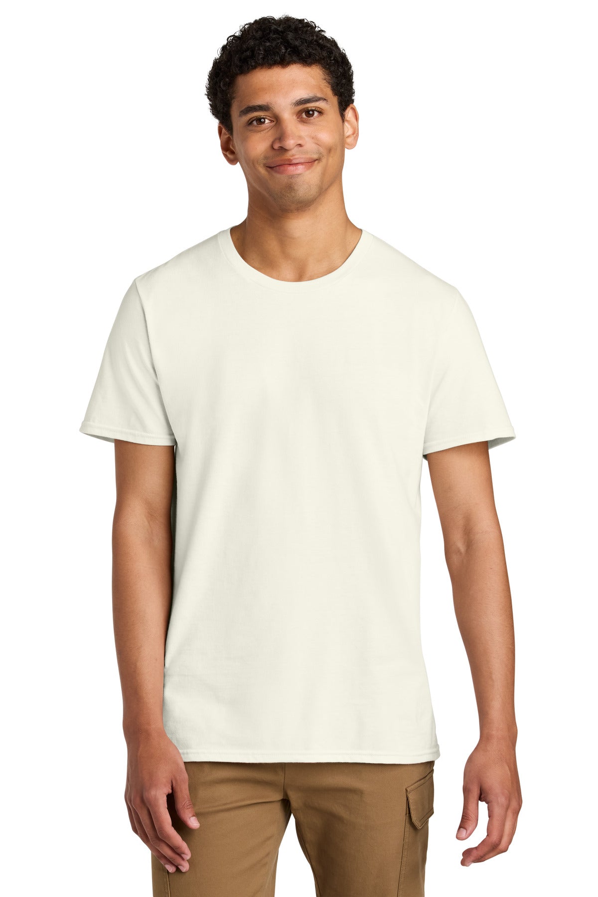 Custom logo Jerzees® Unisex Premium Combed Ring Spun Cotton Tee 570M in Sweet Cream Heather