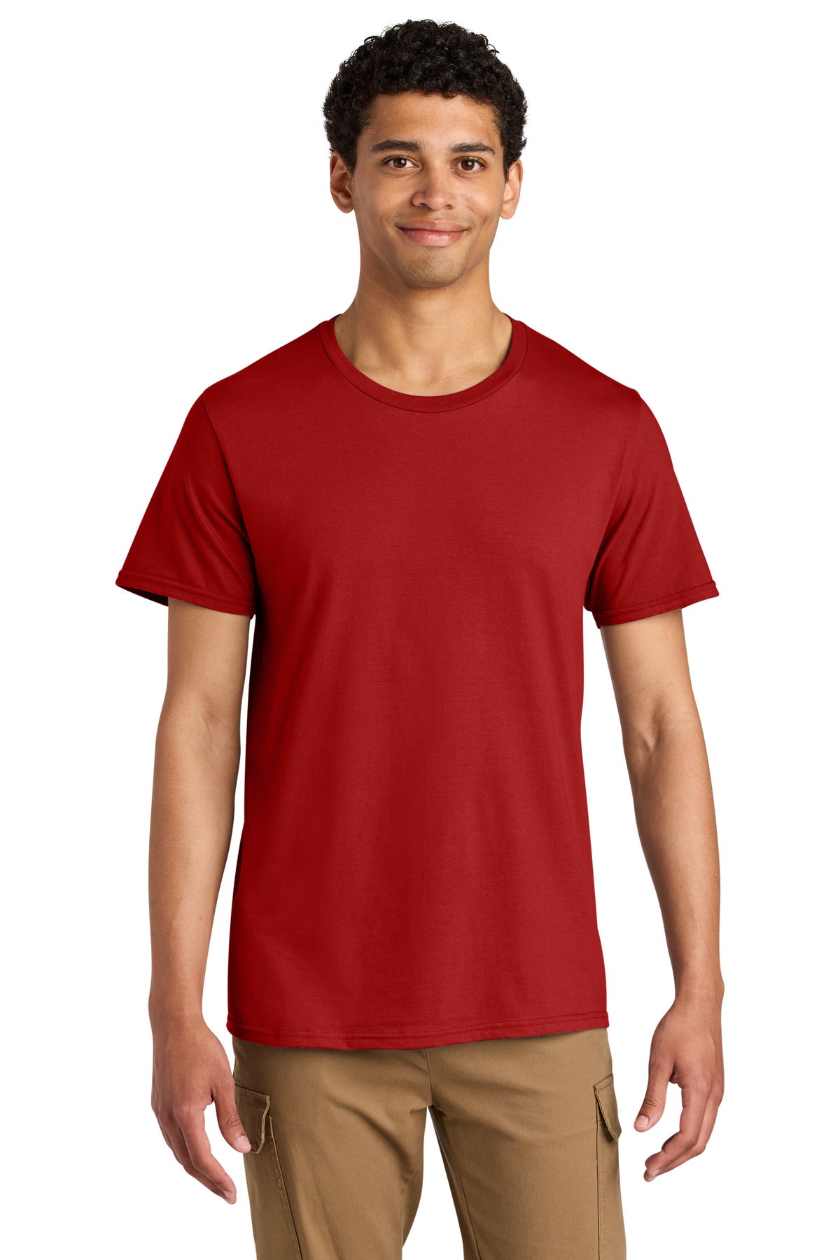 Custom logo Jerzees® Unisex Premium Combed Ring Spun Cotton Tee 570M in True Red