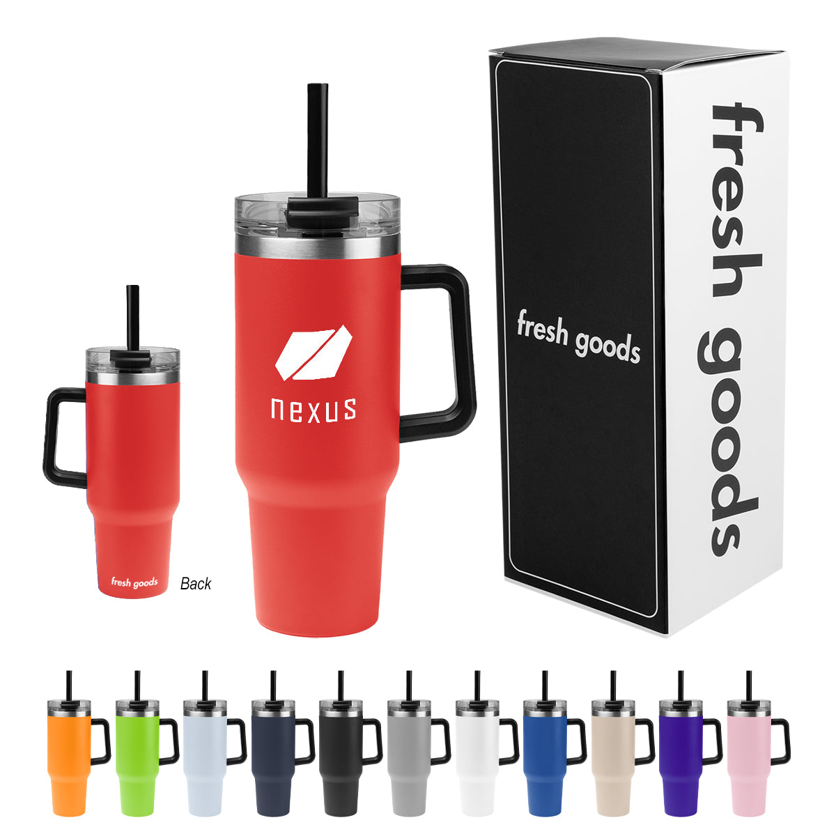 Fresh Goods 40 Oz. Intrepid Recycled Stainless Steel Tumbler