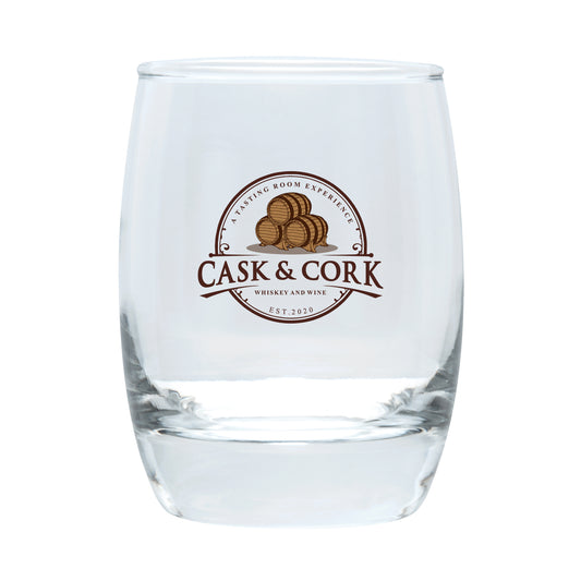 Custom logo 6 Oz. Full Color Whiskey Glass
