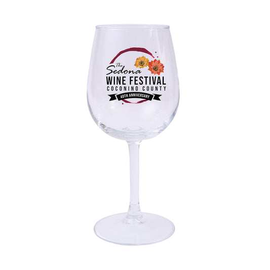 Custom logo 12 Oz. Full Color Wine Glass