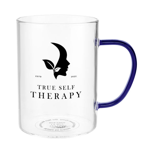 Custom logo 13.5 Oz. Hue Glass Mug